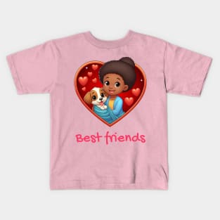 Puppy & girl - Best friends Kids T-Shirt